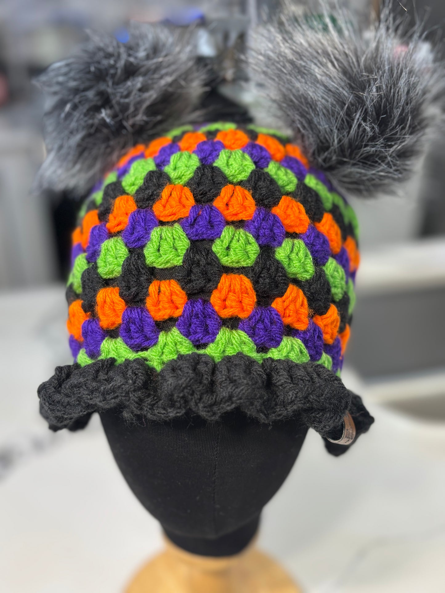 Monster Pom Pom Hat