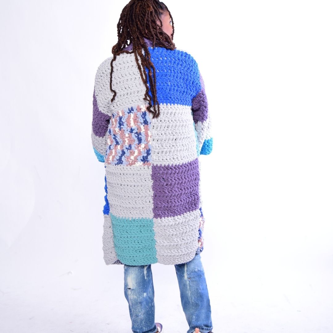 Plush Patchwork Duster