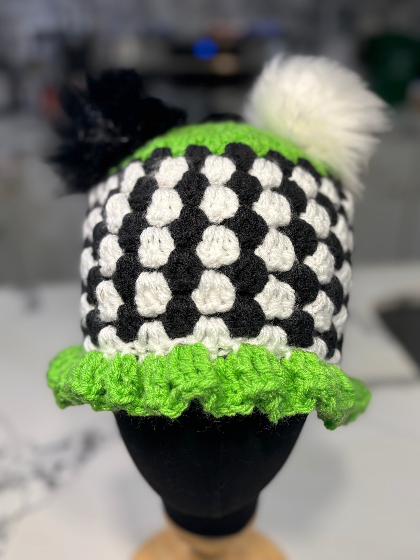 Monster Pom Pom Hat